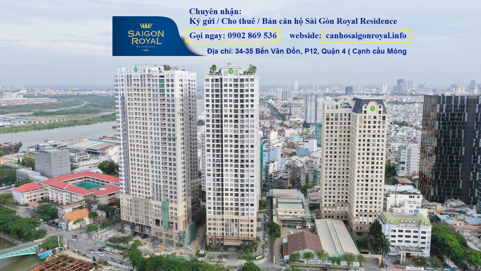 Cho thuê căn hộ Saigon Royal Residence quận 4 - từ 11tr/tháng